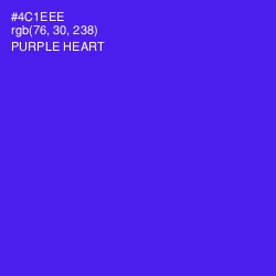 #4C1EEE - Purple Heart Color Image